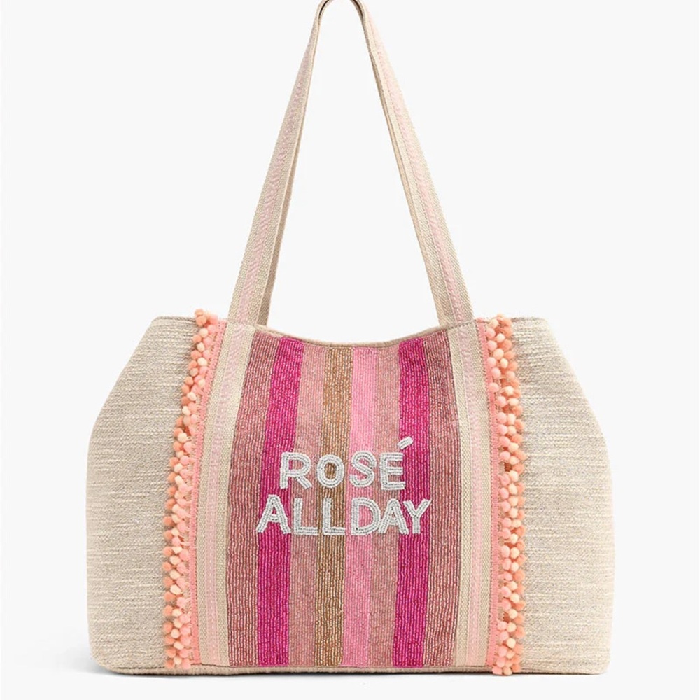 Pink Large Rose All Day Summer Tote
